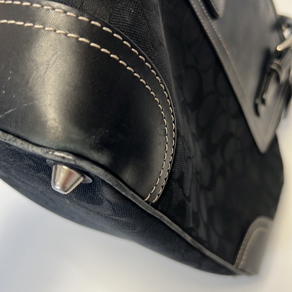 Authentic Coach Black Signature tote F11220 - Picture 15 of 16